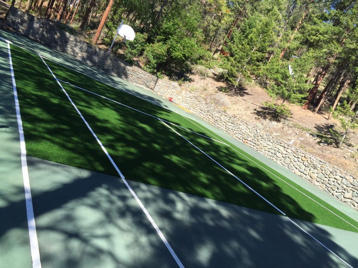 STI Kelowna Tennis Court Bocce Turf Synthetic Turf International