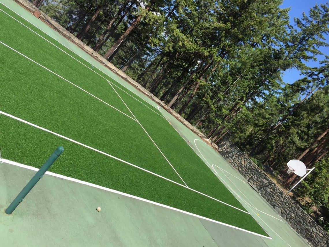 STI Kelowna Tennis Court Bocce Turf Synthetic Turf International