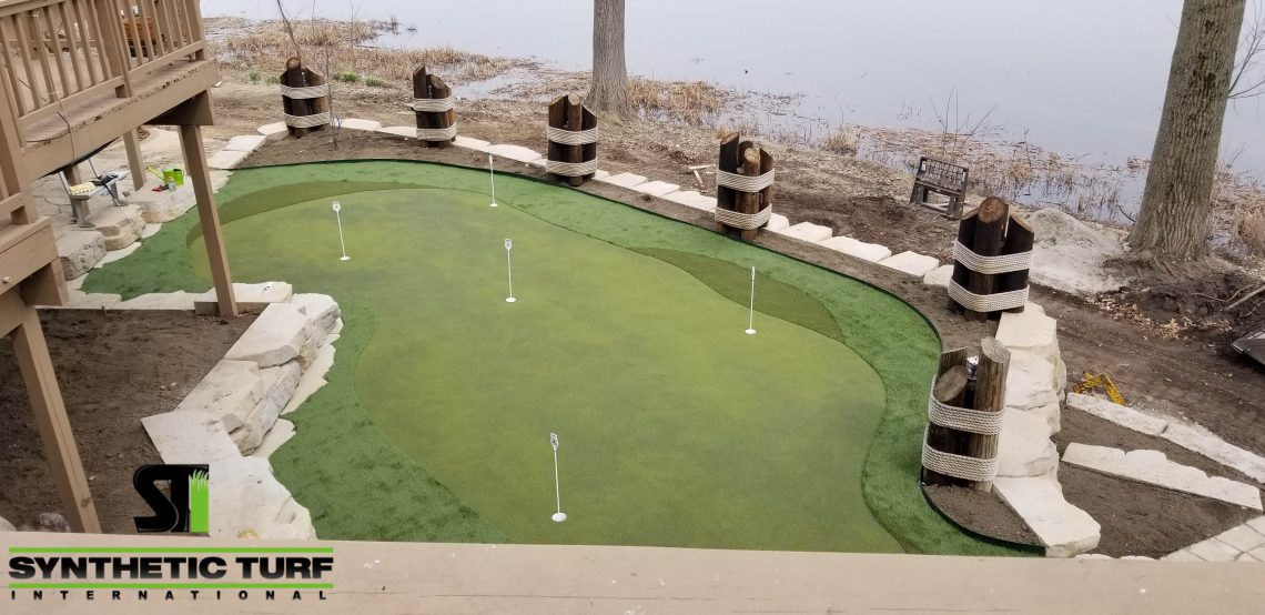 Finished Putting Green Turf Installation in Michigan