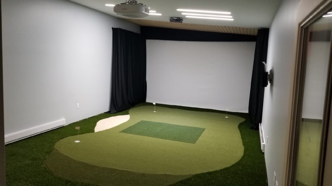 Indoor Golf Simulator Installed By Michigan Synthetic Turf Solutions ...