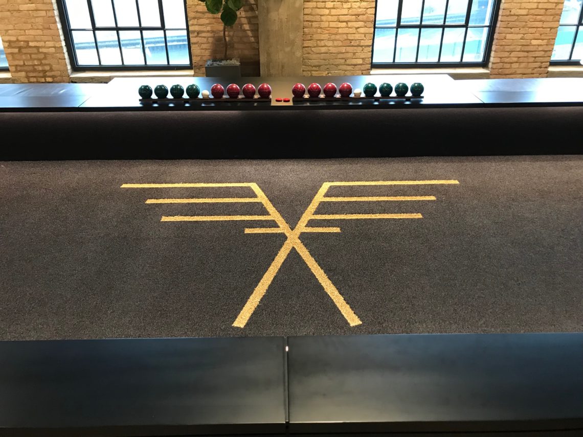 OLD POST OFFICE BOCCE TRANSFORMATION IN CHICAGO.