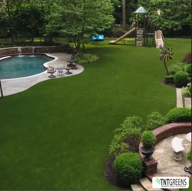 Backyard Oasis in Memphis, TN is Magazine Worthy Synthetic Turf
