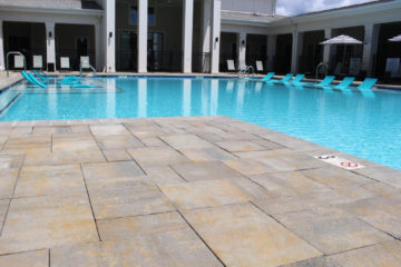 Brick Paver Patio Poolside